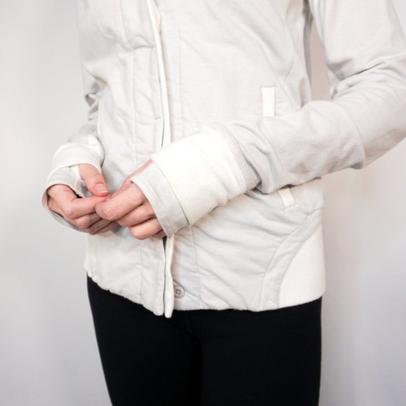 Lululemon To Class Button Down Jacket Wee Stripe Silver Spoon 4 - Picture 2 of 16